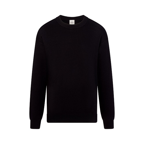 COTTON KNIT MENS SWEATER | OBSIDIAN FLAT ON A WHITE BACKGROUND | FLT
