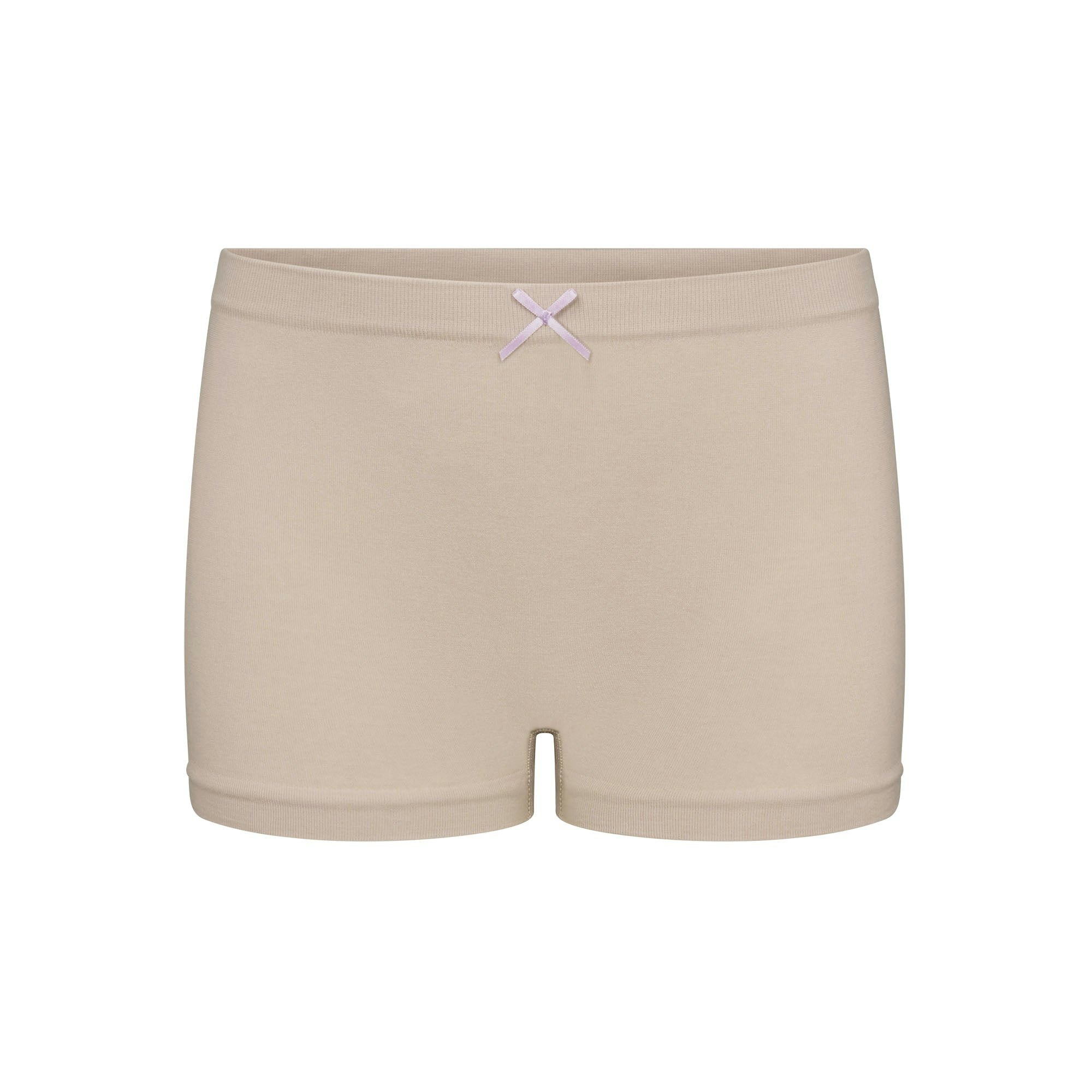 COTTON SEAMLESS GIRLS BOY SHORT 3-PACK | BALLET STONE MULTI FLAT ON A WHITE BACKGROUND