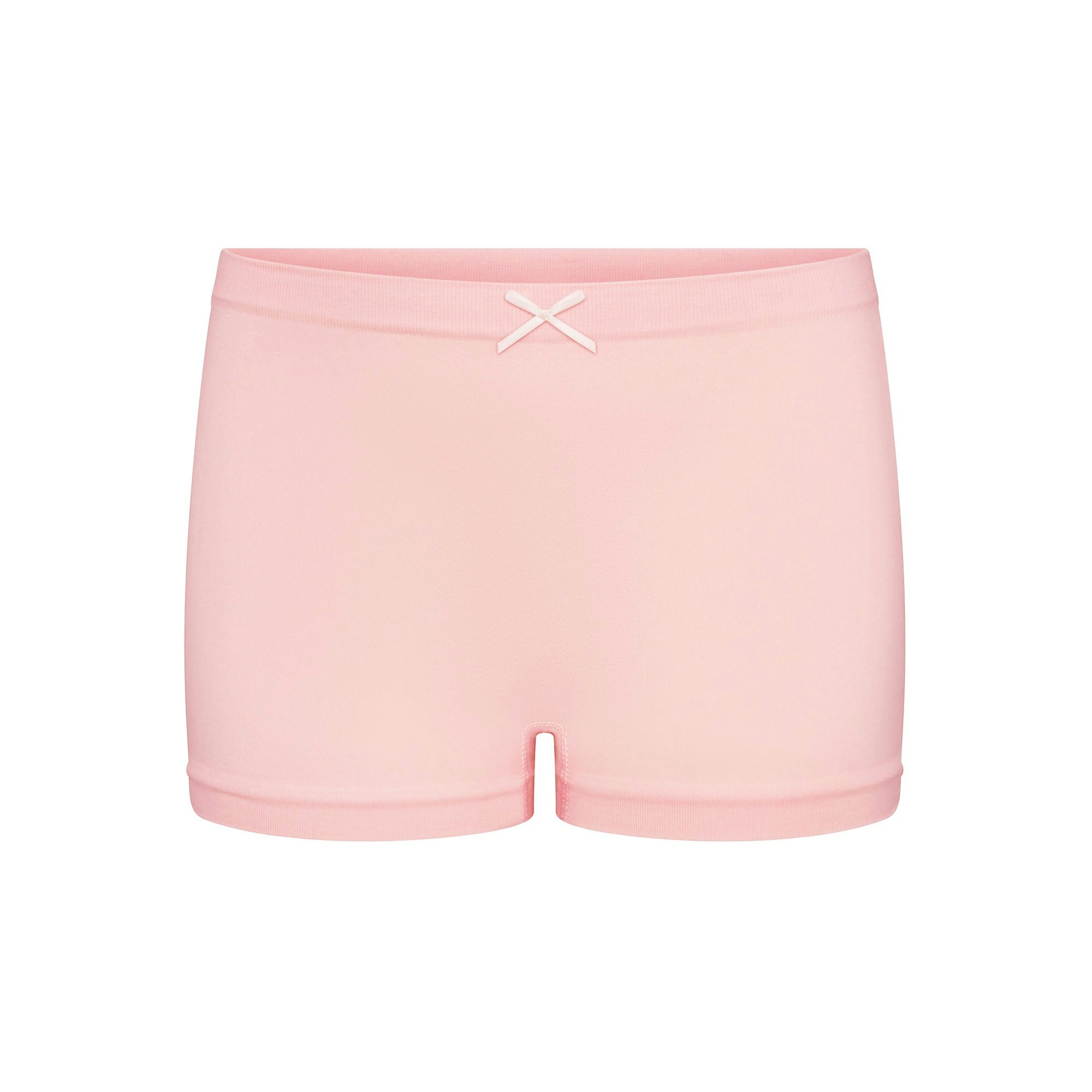 COTTON SEAMLESS GIRLS BOY SHORT 3-PACK | BALLET STONE MULTI FLAT ON A WHITE BACKGROUND