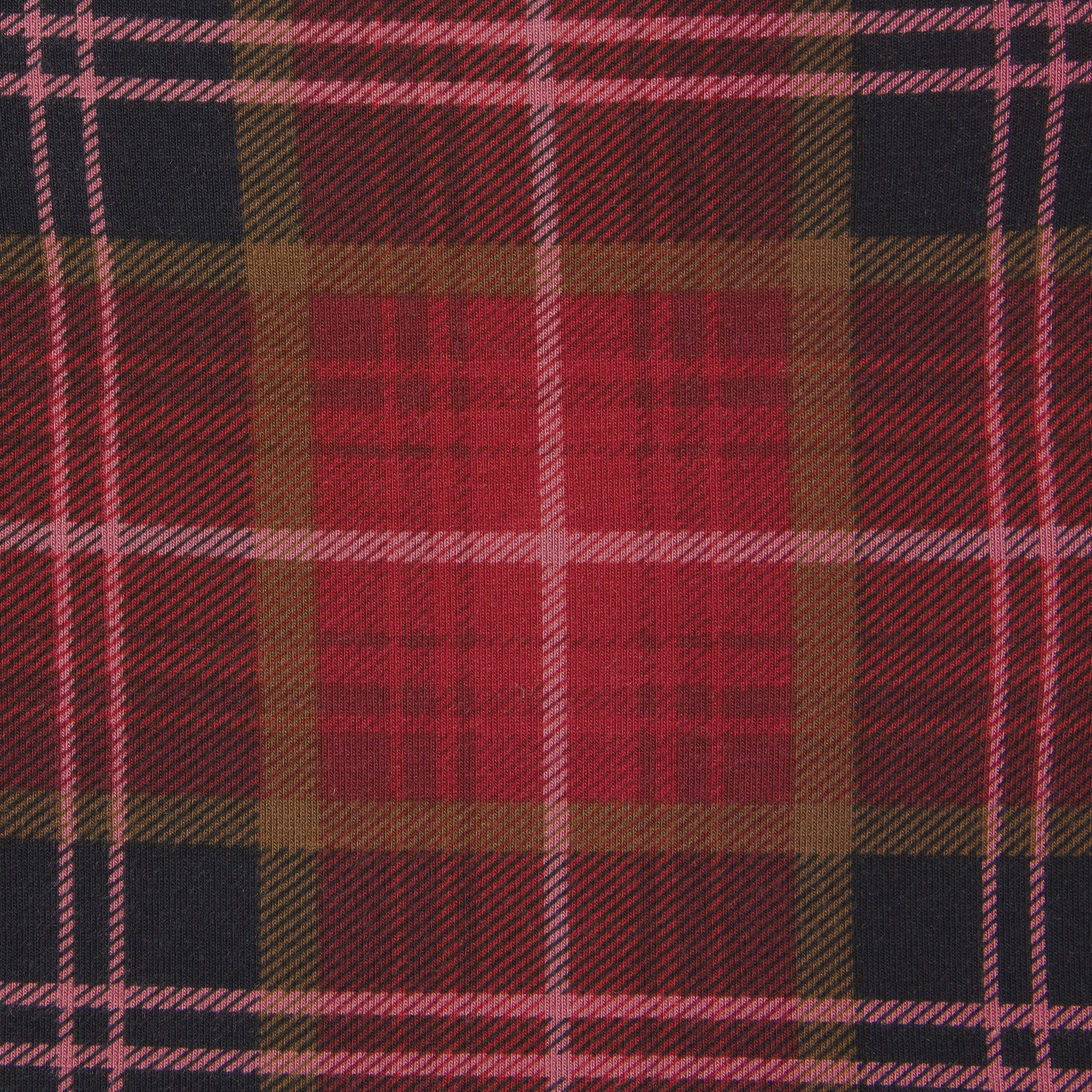 SKIMS SLEEP BABY ONESIE | CRANBERRY PLAID ADDITIONAL FABRIC DETAILS