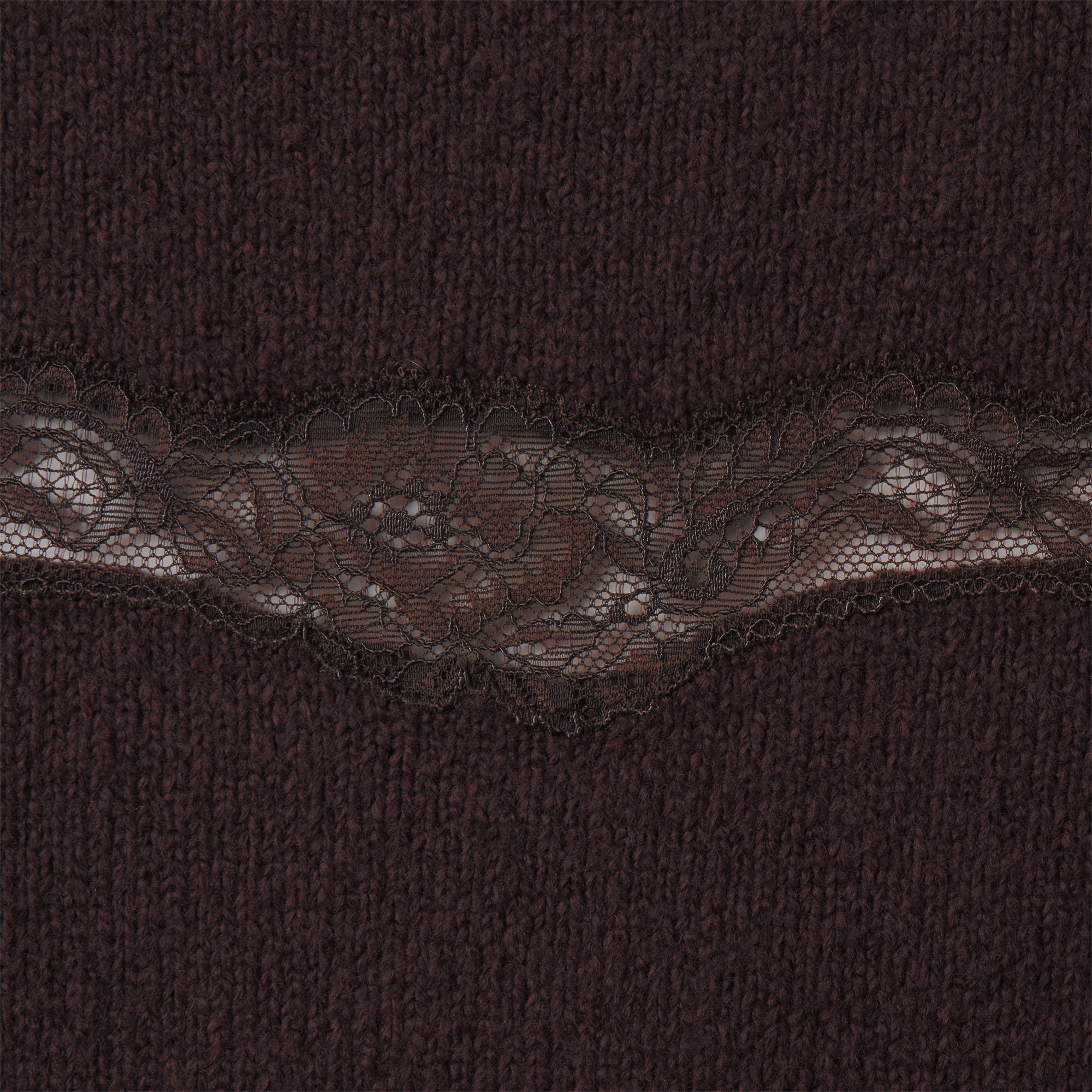 LACE KNIT LONG SLEEVE MINI DRESS | PHOENIXADDITIONAL FABRIC DETAILS