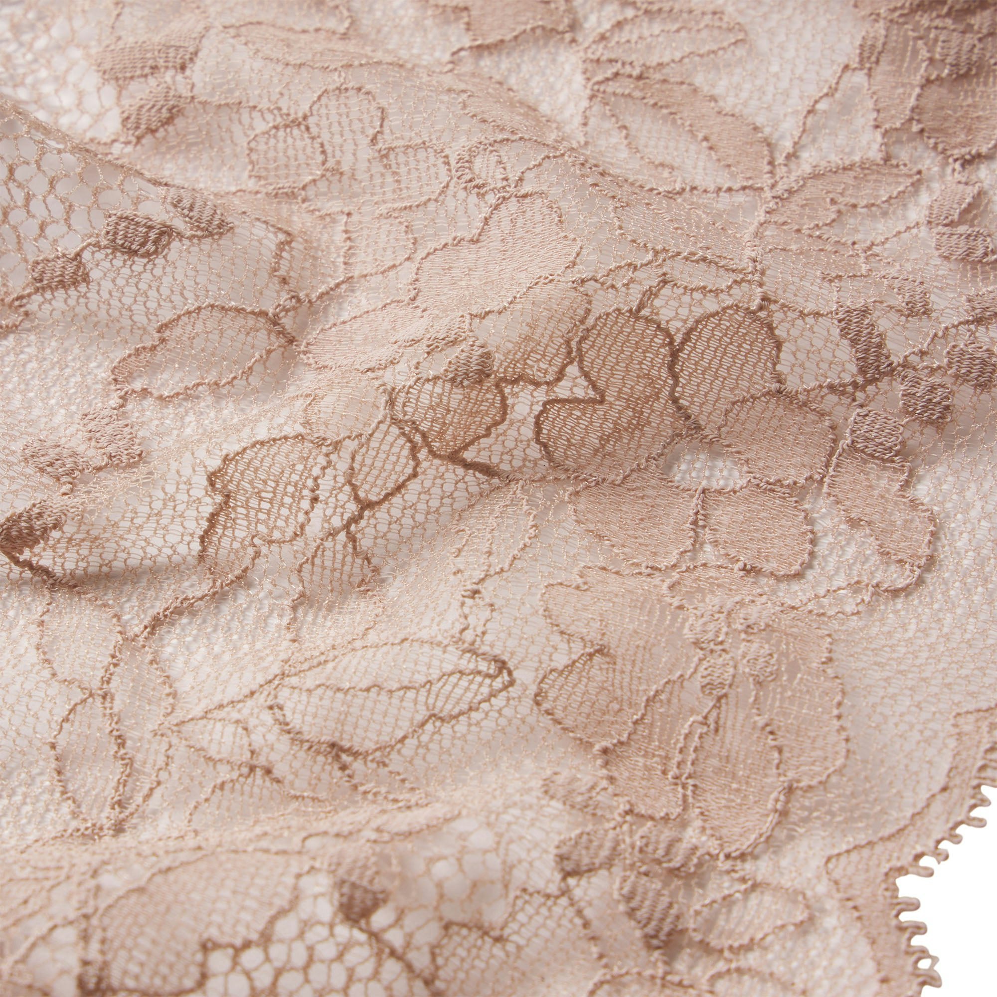 SKIMS LACE THONG | FAWN ON A MODEL FRONT VIEW @ | FOCUS: 0.0, 1.0, 0.9