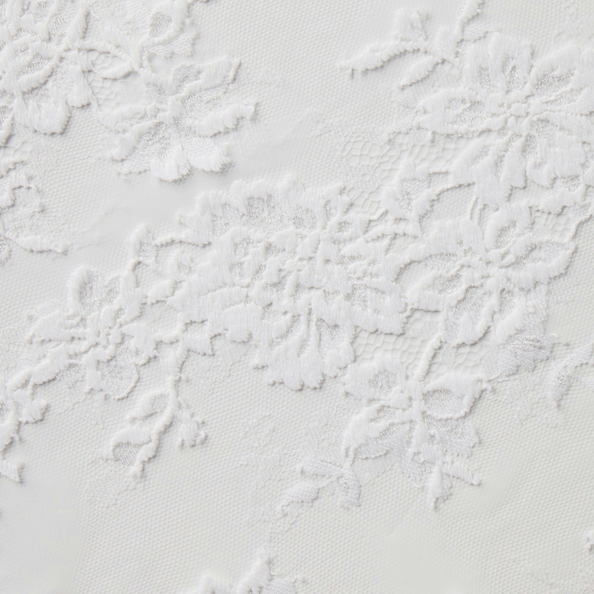 SKIMS LACE GARTER SKIRT | SNOW ADDITIONAL FABRIC DETAILS