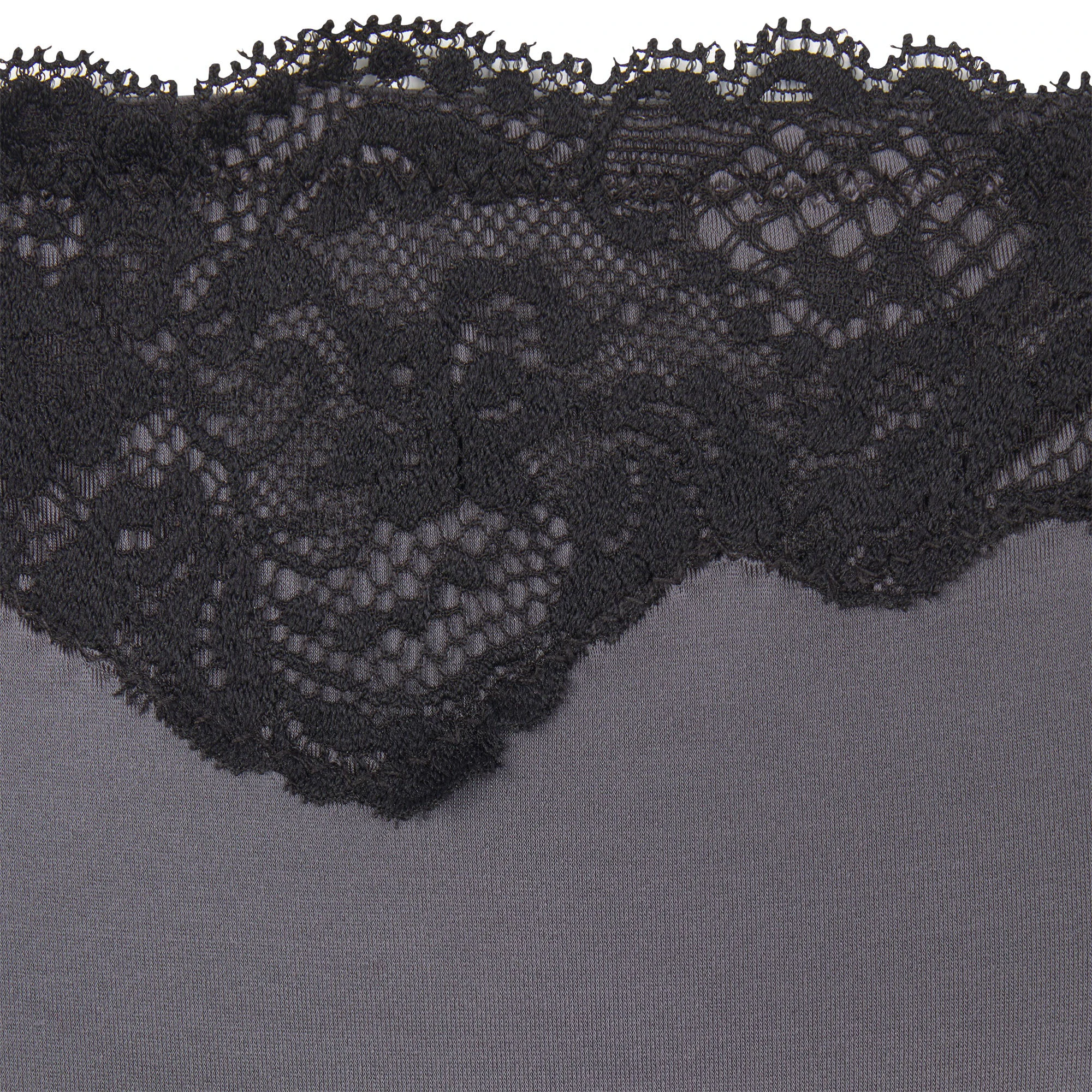 LACE SWIM CAMI ONE PIECE | GUNMETAL ADDITIONAL FABRIC DETAILS