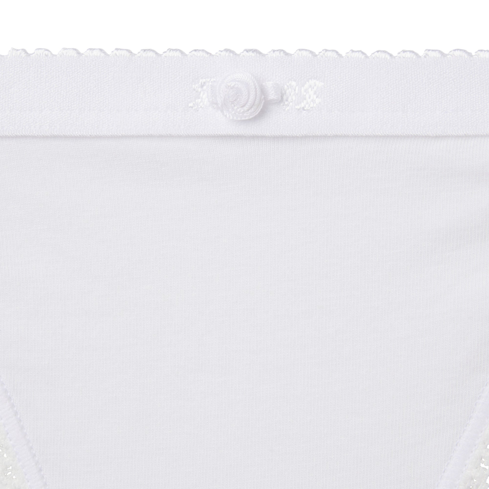LIGHTWEIGHT COTTON LOGO PICOT STRING BIKINI | SNOW | SKIMS