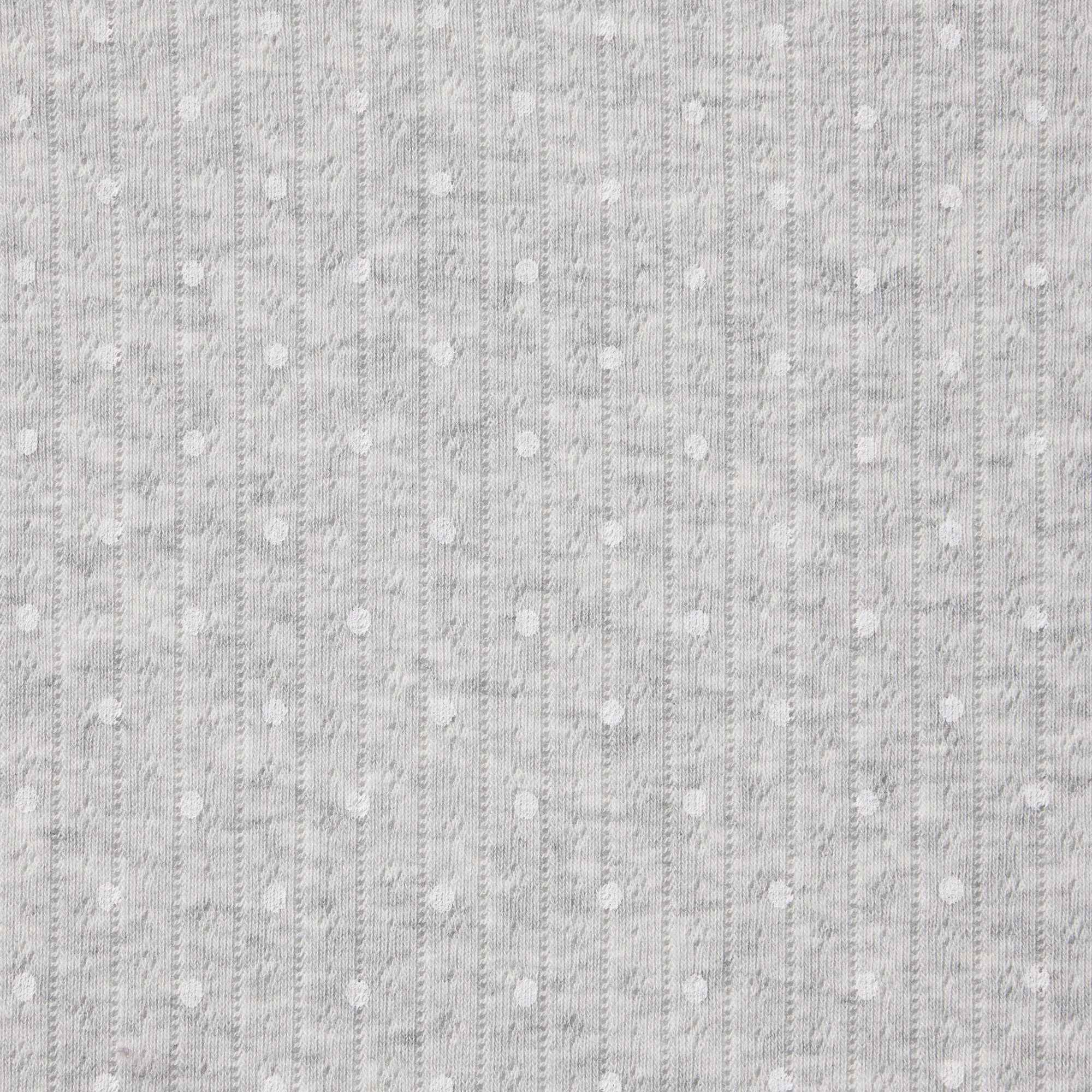 LIGHTWEIGHT COTTON POINTELLE LACE CAMI AND BOY SHORT SET | LIGHT HEATHER GREY PIN DOT ADDITIONAL FABRIC DETAILS