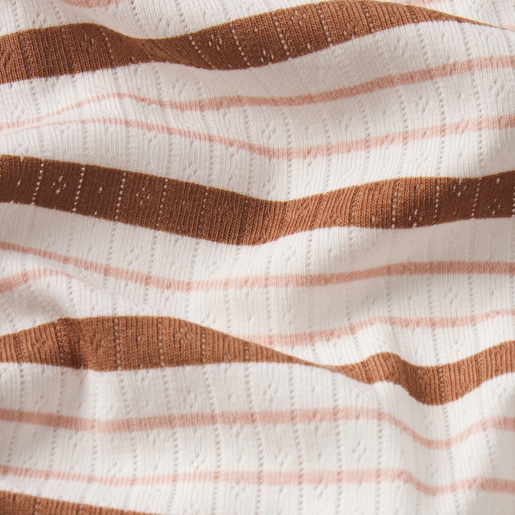 LIGHTWEIGHT COTTON POINTELLE LACE BRIEF | VILLA EGRET RUNWAY STRIPE & LAYS FLAT ON A WHITE BACKGROUND | FLT