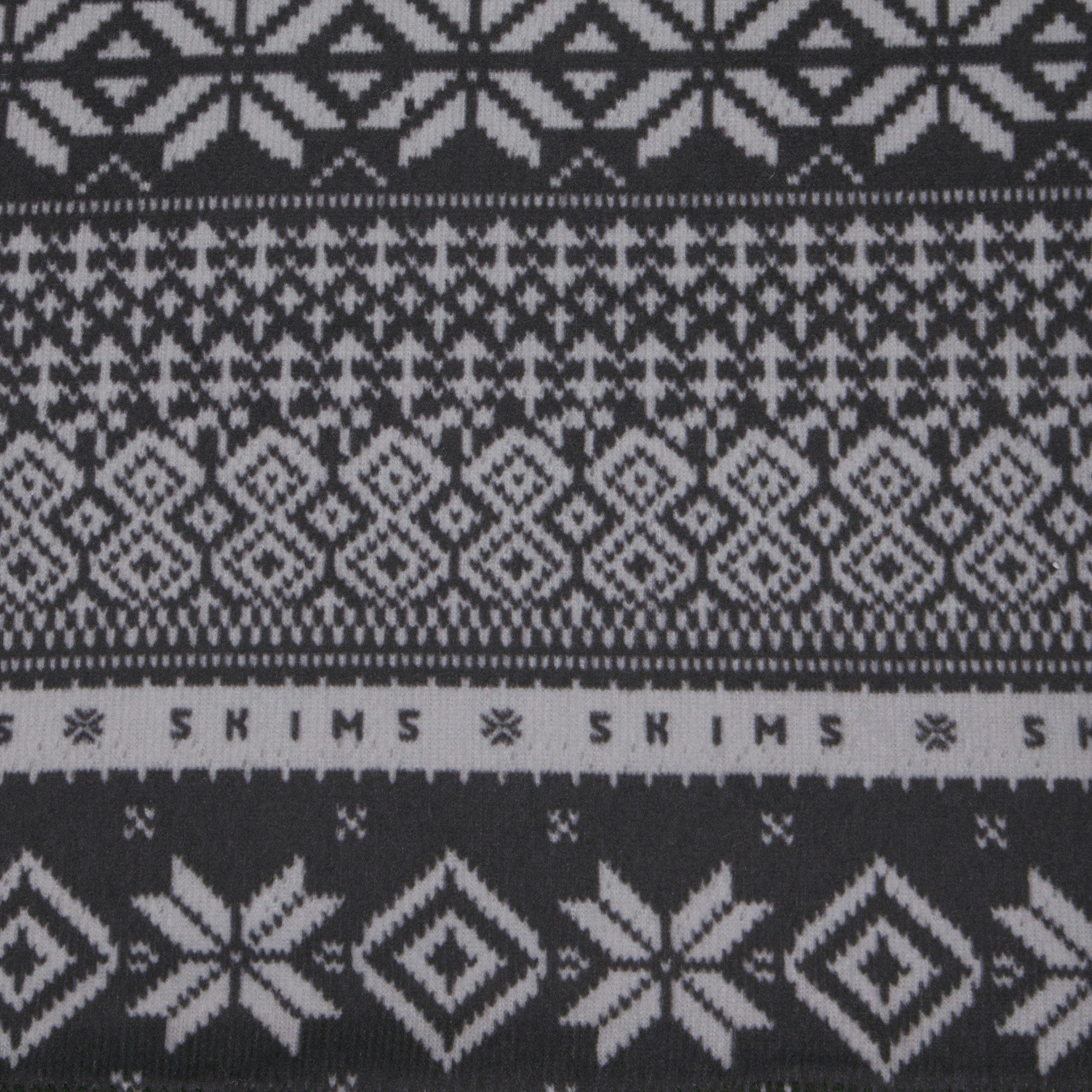 LOGO PLUSH POINTELLE HENLEY ONESIE | ONYX MIRROR FAIR ISLE ADDITIONAL FABRIC DETAILS