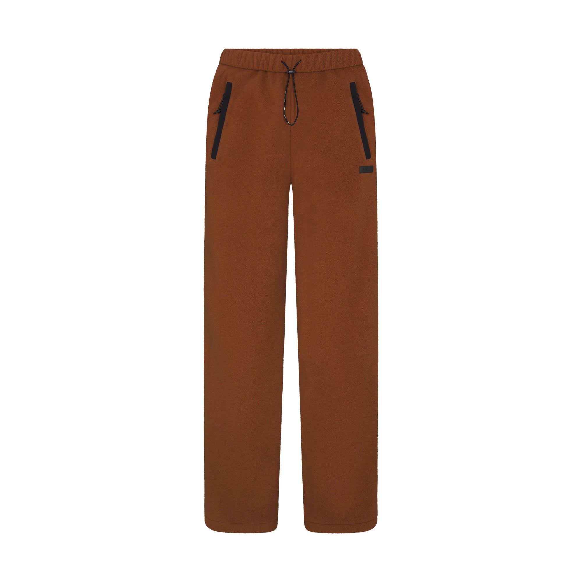 OUTDOOR FLEECE STRAIGHT LEG PANT | CHAI FLAT ON A WHITE BACKGROUND | FLT