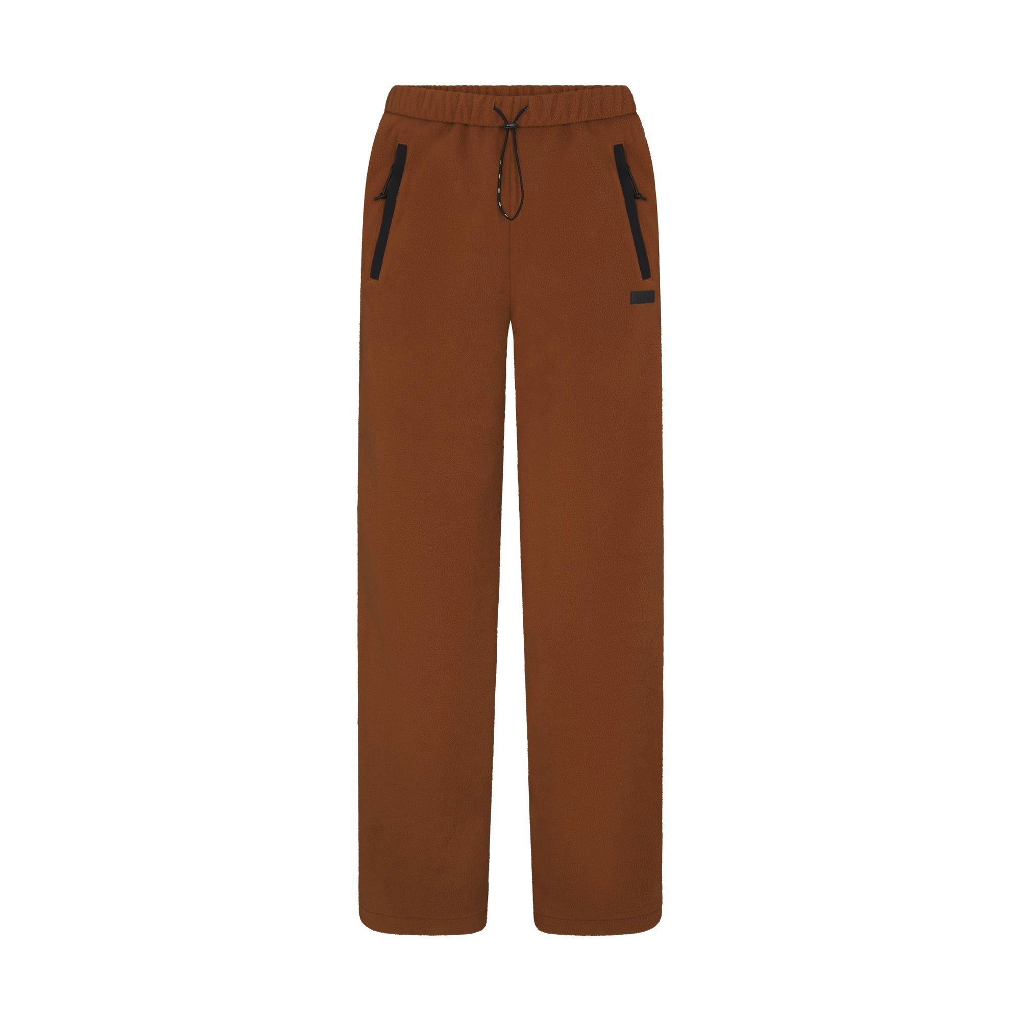 OUTDOOR FLEECE STRAIGHT LEG PANT | CHAI FLAT ON A WHITE BACKGROUND | FLT
