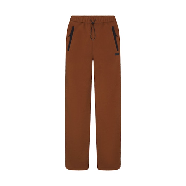 OUTDOOR FLEECE STRAIGHT LEG PANT | CHAI FLAT ON A WHITE BACKGROUND | FLT