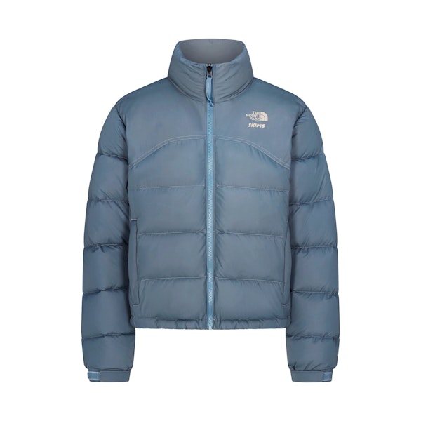 THE NORTH FACE X SKIMS 2000 RETRO NUPTSE JACKET | KYANITE FLAT ON A WHITE BACKGROUND | FLT