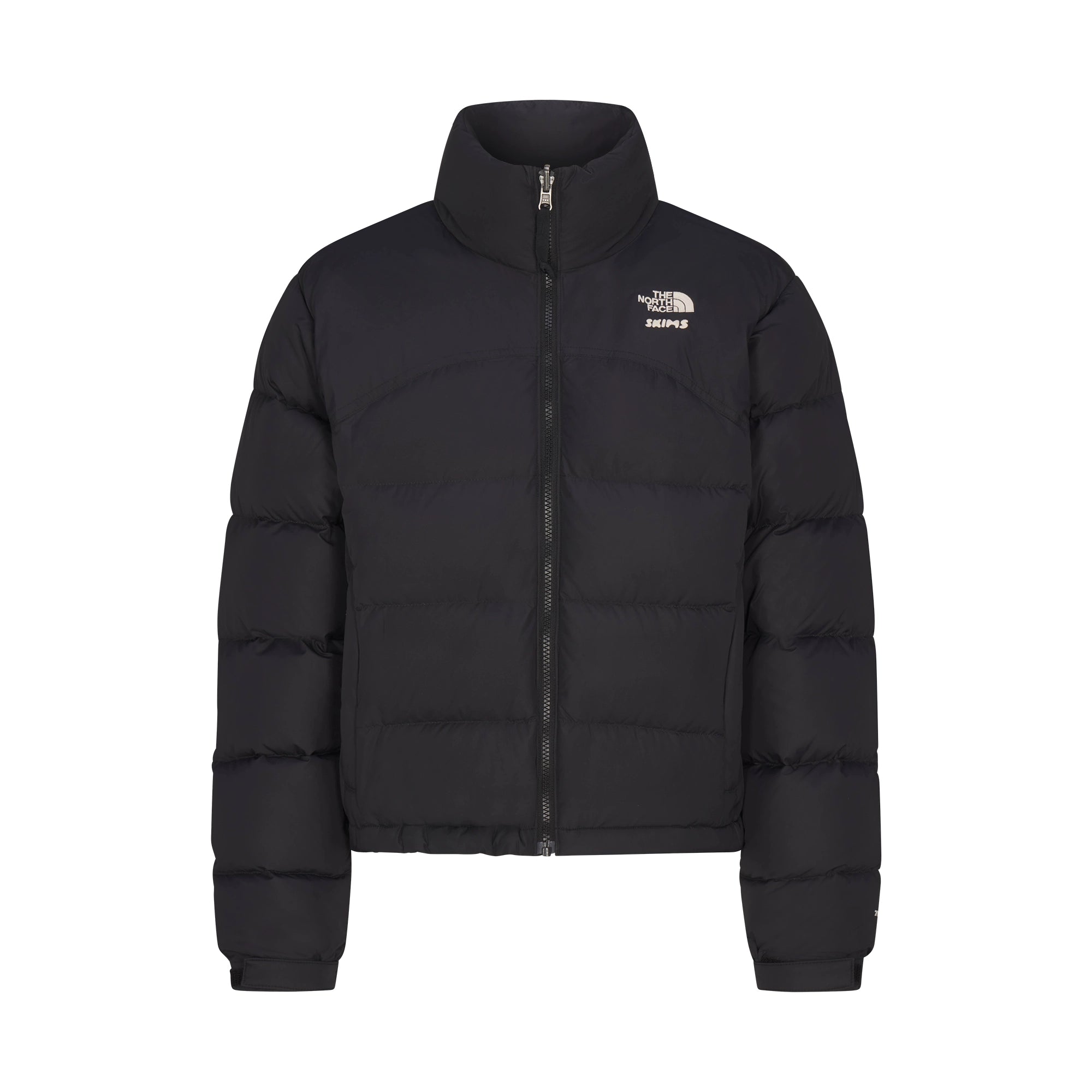 THE NORTH FACE X SKIMS 2000 RETRO NUPTSE JACKET | ONYX FLAT ON A WHITE BACKGROUND | FLT