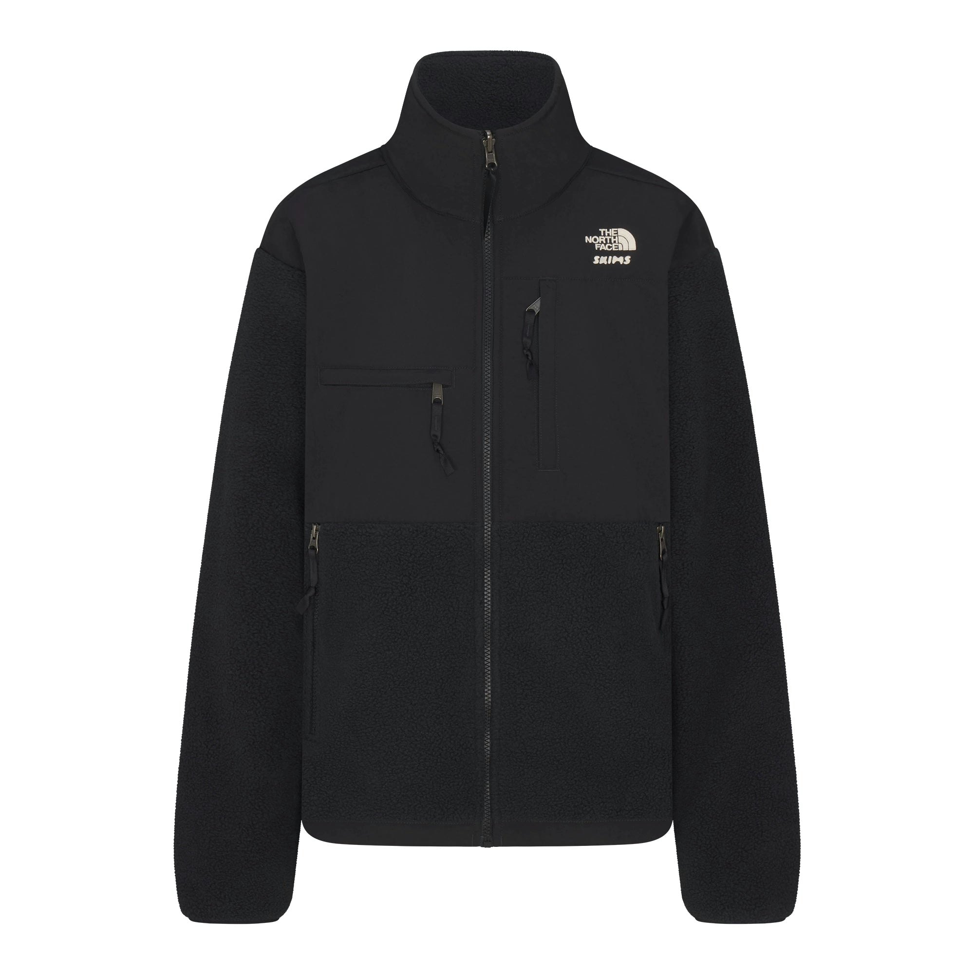 THE NORTH FACE X SKIMS 1995 DENALI FLEECE JACKET | ONYX FLAT ON A WHITE BACKGROUND | FLT