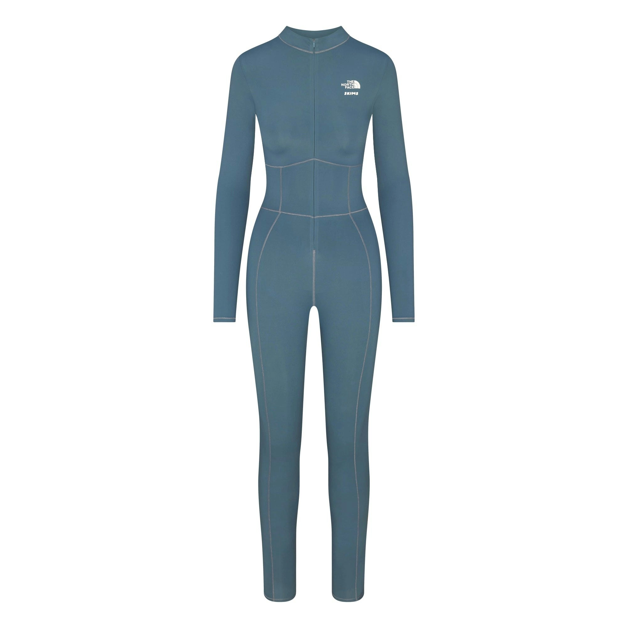 THE NORTH FACE X SKIMS REFINA BODYSUIT | KYANITE FLAT ON A WHITE BACKGROUND | FLT