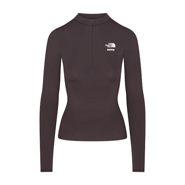 THE NORTH FACE X SKIMS REFINA LONG SLEEVE TOP | PHOENIX FLAT ON A WHITE BACKGROUND | FLT