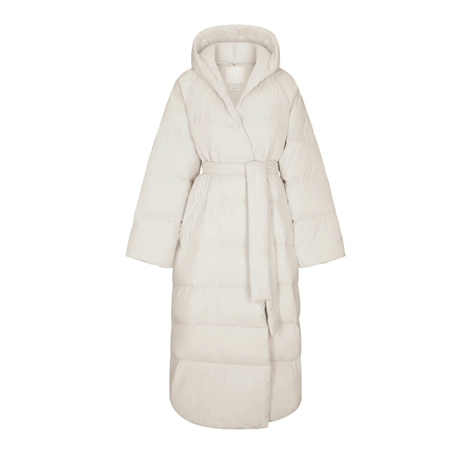 THE NORTH FACE X SKIMS NUPTSE WRAP PARKA | BONE FLAT ON A WHITE BACKGROUND | FLT