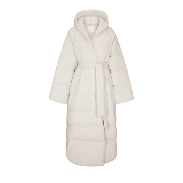 THE NORTH FACE X SKIMS NUPTSE WRAP PARKA | BONE FLAT ON A WHITE BACKGROUND | FLT