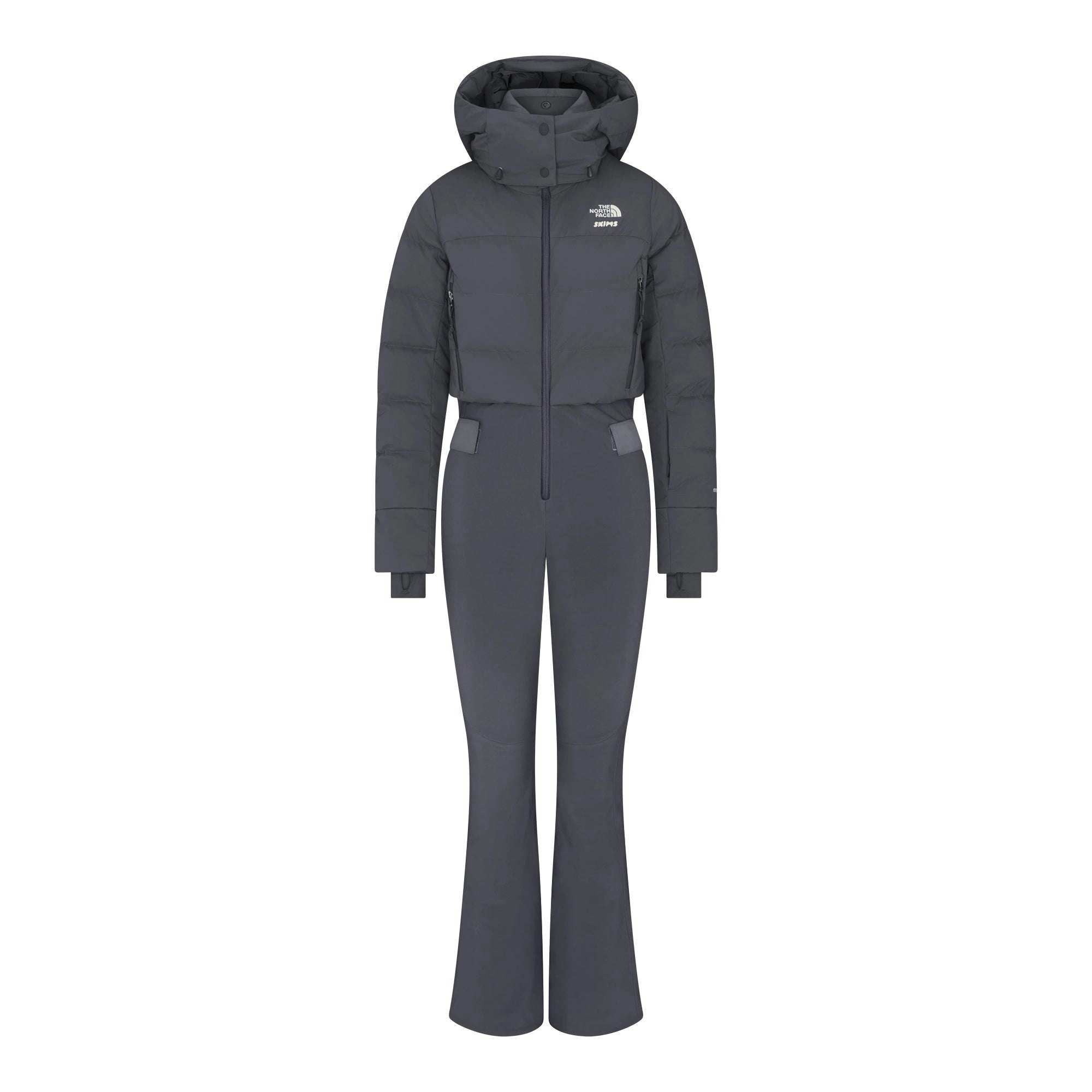 THE NORTH FACE X SKIMS OFF THE CLOCK ONE PIECE | GUNMETAL FLAT ON A WHITE BACKGROUND | FLT
