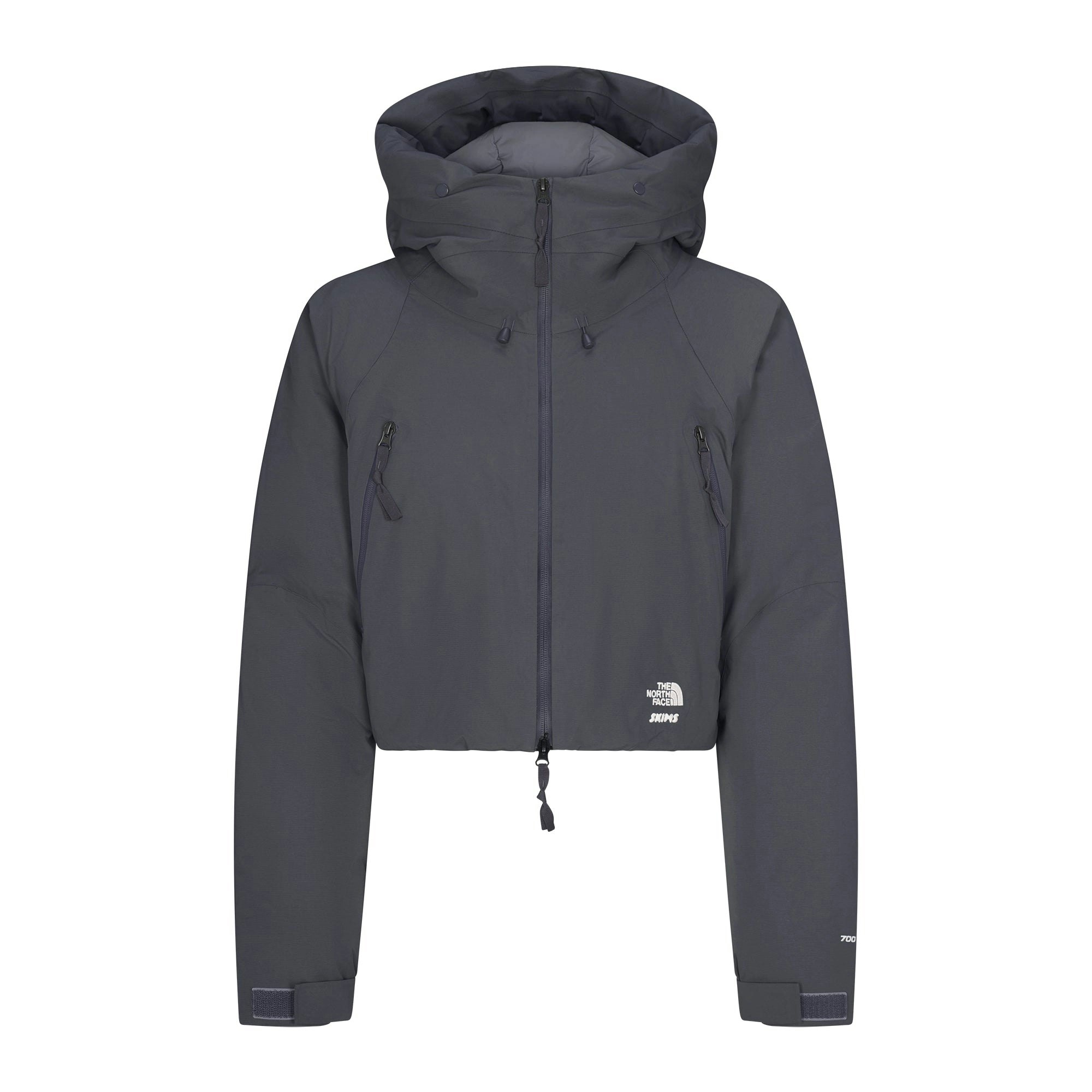THE NORTH FACE X SKIMS INSULATED SHELL JACKET | GUNMETAL FLAT ON A WHITE BACKGROUND | FLT