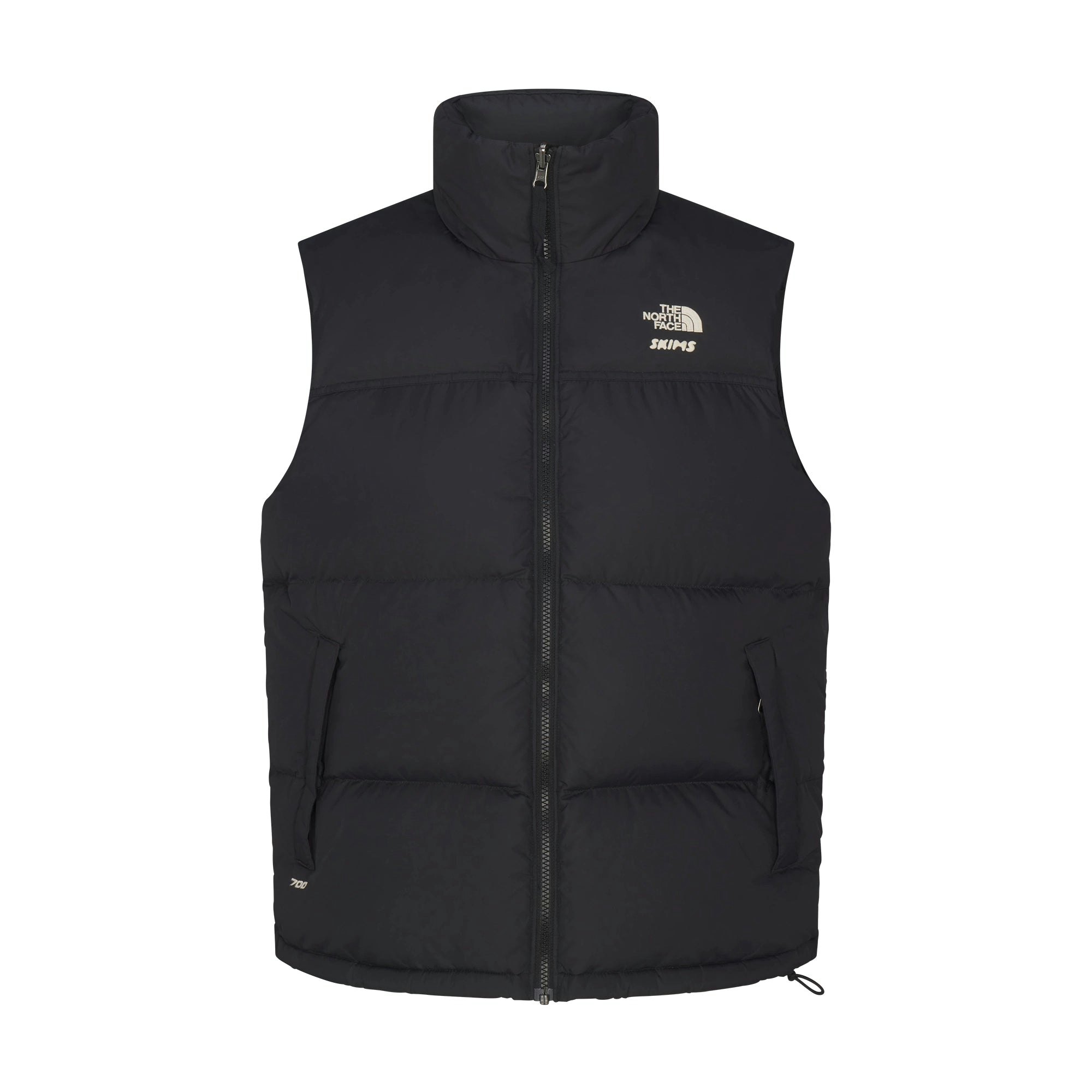 THE NORTH FACE X SKIMS 1996 NUPTSE VEST | ONYX FLAT ON A WHITE BACKGROUND | FLT