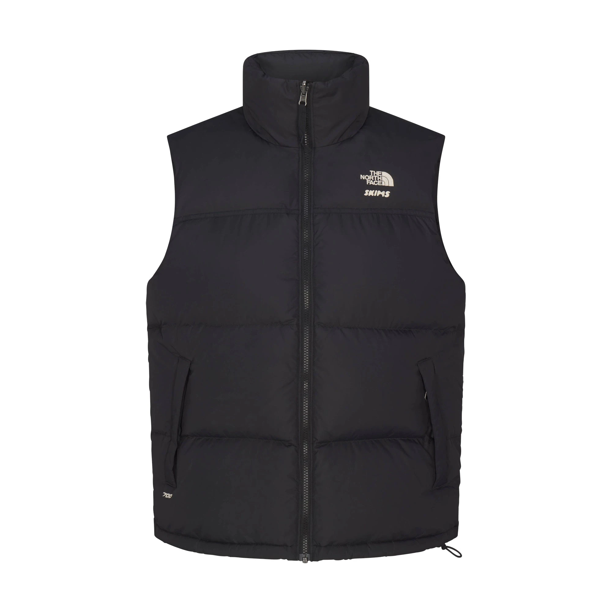 THE NORTH FACE X SKIMS 1996 NUPTSE VEST | ONYX FLAT ON A WHITE BACKGROUND | FLT