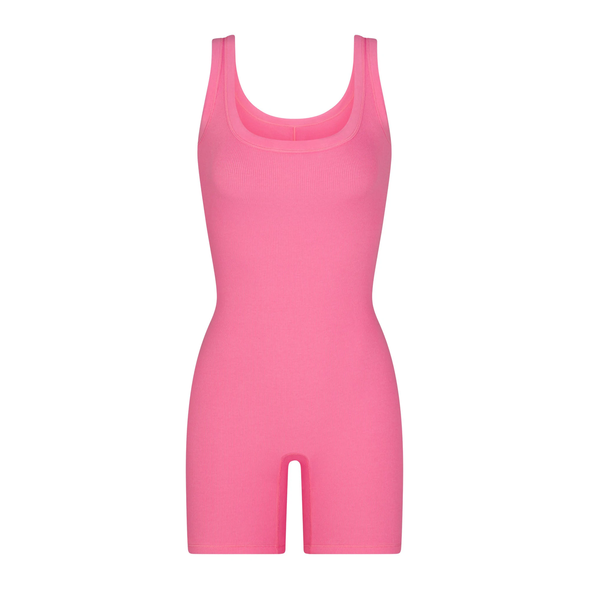 COTTON RIB ONESIE | SUGAR PINK(ONESIES, BODYSUITS) FLAT ON A WHITE BACKGROUND | FLT