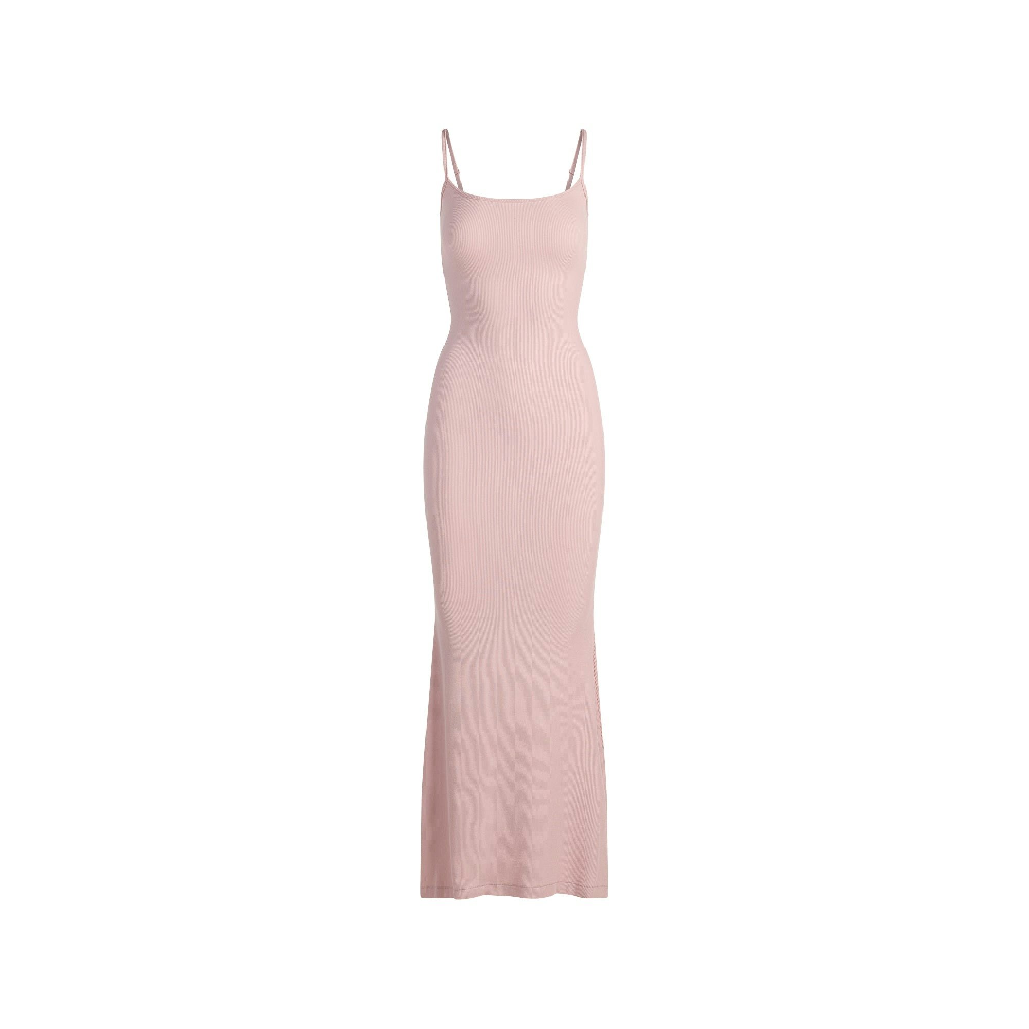 SOFT LOUNGE LONG SLIP DRESS | MORGANITE FLAT ON A WHITE BACKGROUND | FLT