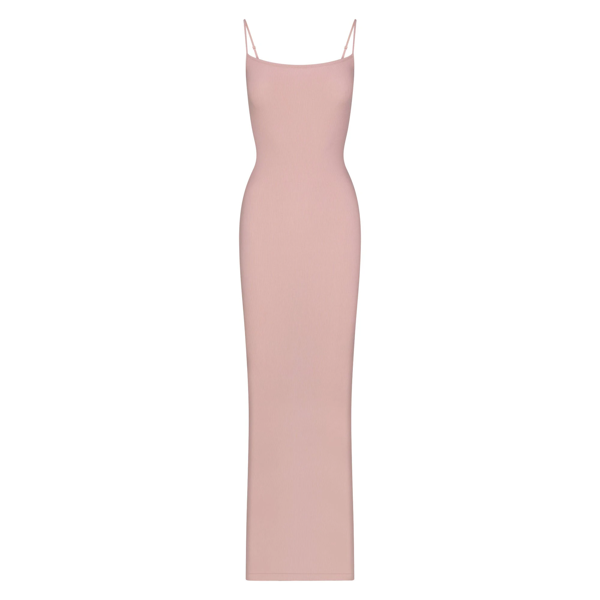 SOFT LOUNGE LONG SLIP DRESS | MORGANITE FLAT ON A WHITE BACKGROUND | FLT