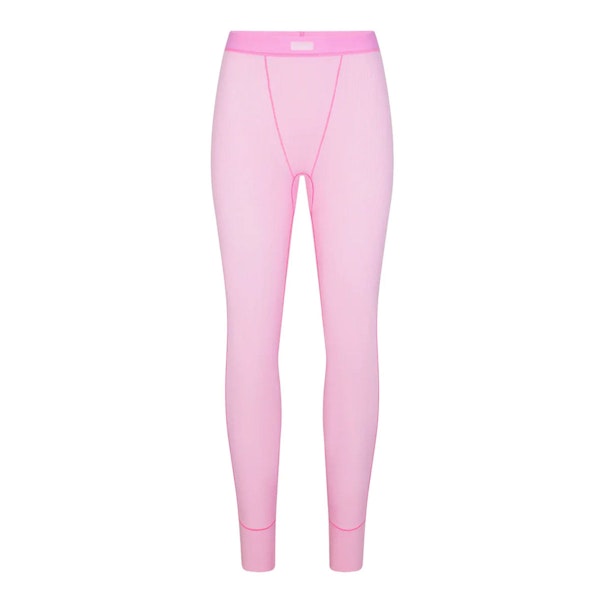 COTTON RIB LEGGING | BUBBLE GUM (LEGGINGS, BOTTOMS) LAYS FLAT ON A WHITE BACKGROUND | FLT