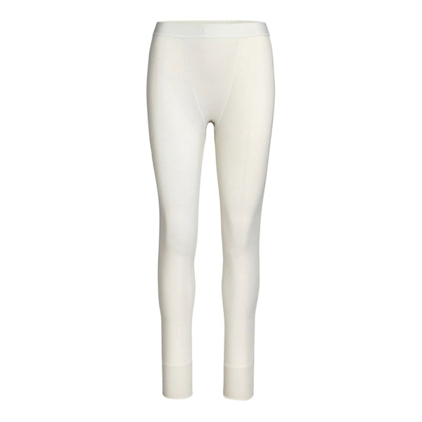 COTTON RIB LEGGING | BONE (LEGGINGS, BOTTOMS) LAYS FLAT ON A WHITE BACKGROUND | FLT
