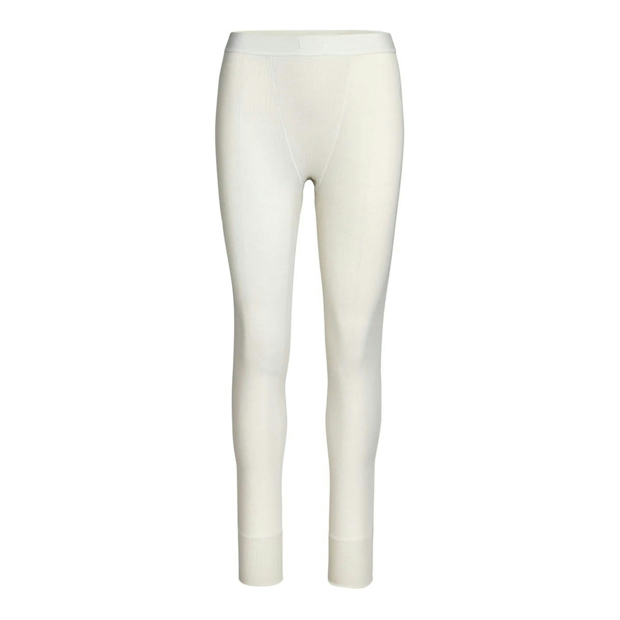 COTTON RIB LEGGING | BONE (LEGGINGS, BOTTOMS) LAYS FLAT ON A WHITE BACKGROUND | FLT
