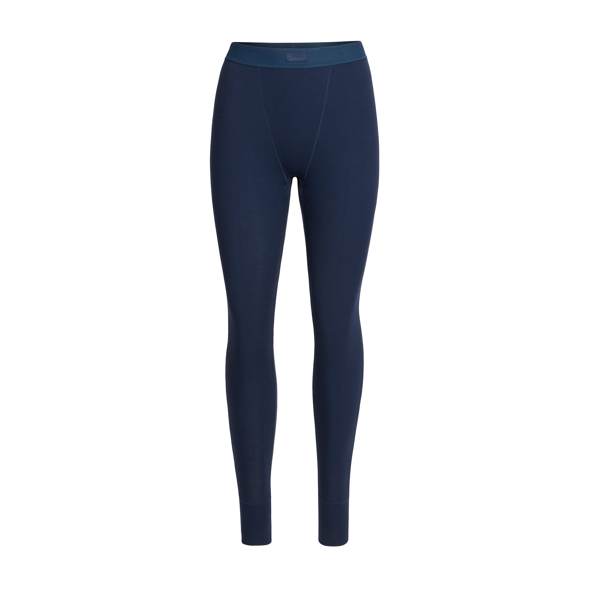 COTTON RIB LEGGING | NAVY FLAT ON A WHITE BACKGROUND | FLT