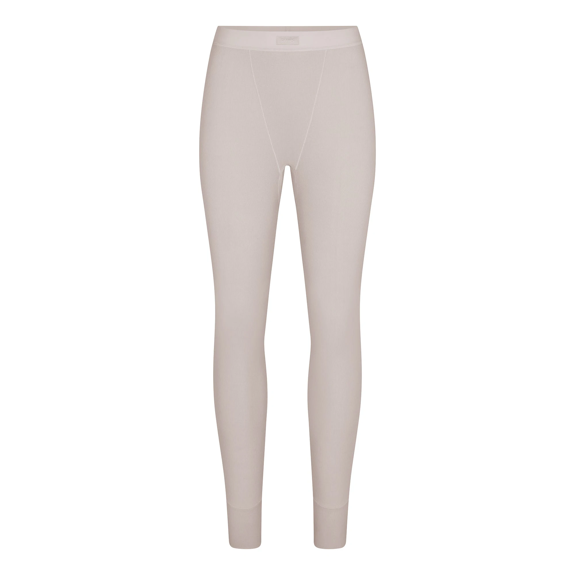 COTTON RIB LEGGING | STONE(LEGGINGS, BOTTOMS) FLAT ON A WHITE BACKGROUND