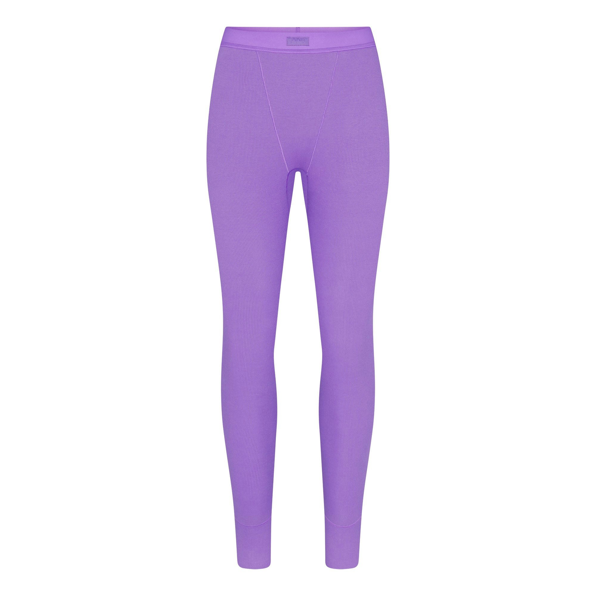 COTTON RIB LEGGING | ULTRA VIOLET(LEGGINGS, BOTTOMS) FLAT ON A WHITE BACKGROUND | FLT