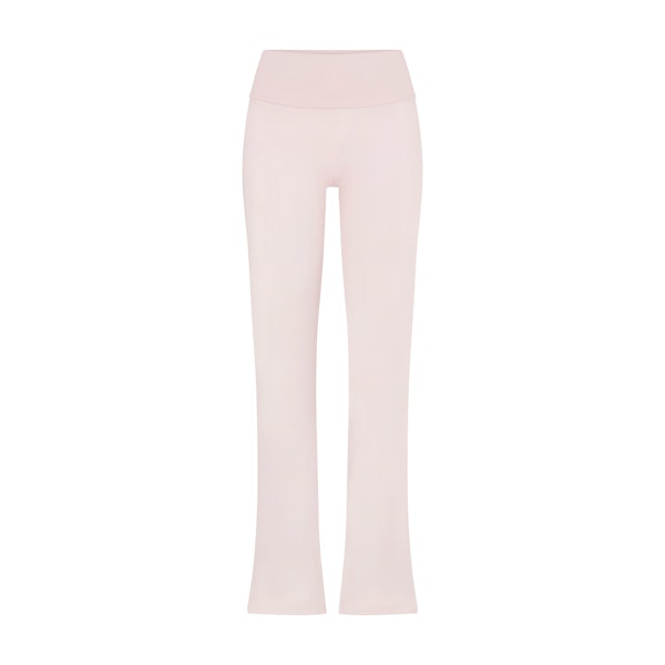 COTTON JERSEY FOLDOVER PANT | BARELY PINK (PANTS) FLAT ON A WHITE BACKGROUND | FLT