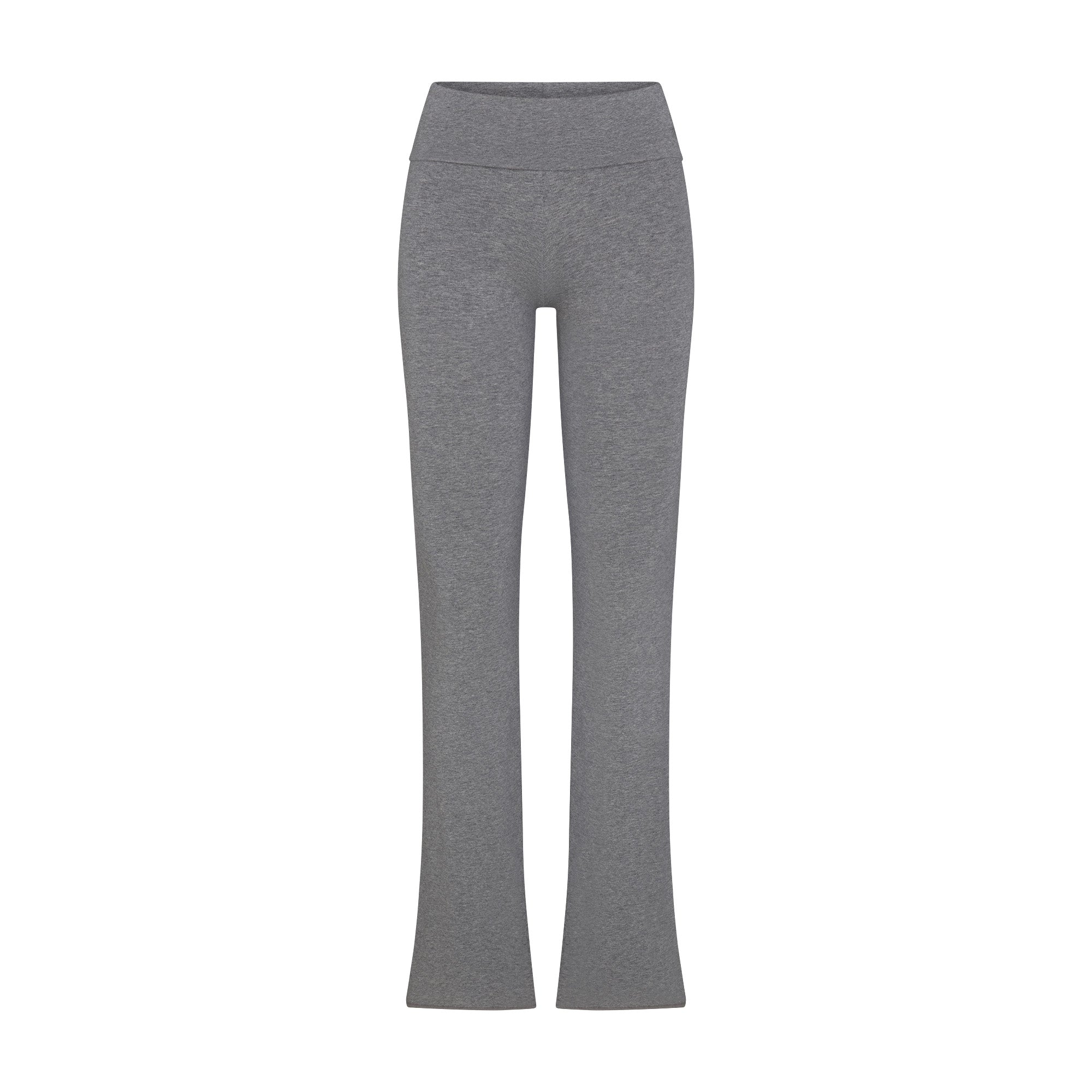 COTTON JERSEY FOLDOVER PANT | DARK HEATHER GREY FLAT ON A WHITE BACKGROUND | FLT