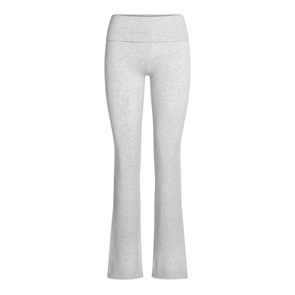 COTTON JERSEY FOLDOVER PANT | LIGHT HEATHER GREY FLAT ON A WHITE BACKGROUND | FLT