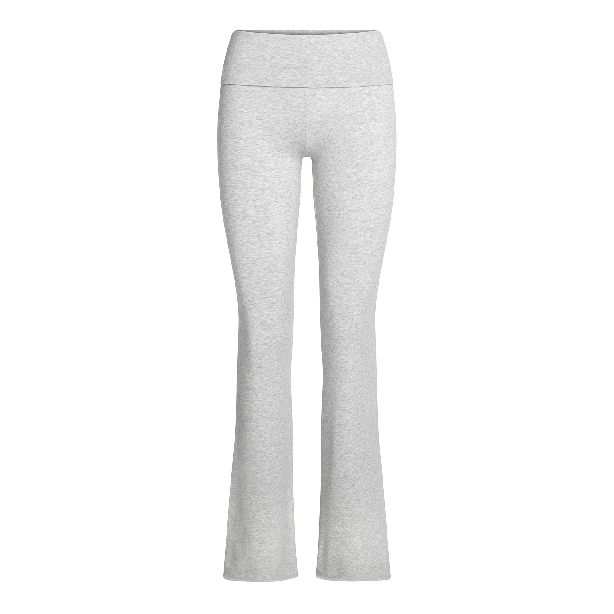 COTTON JERSEY FOLDOVER PANT | LIGHT HEATHER GREY FLAT ON A WHITE BACKGROUND | FLT