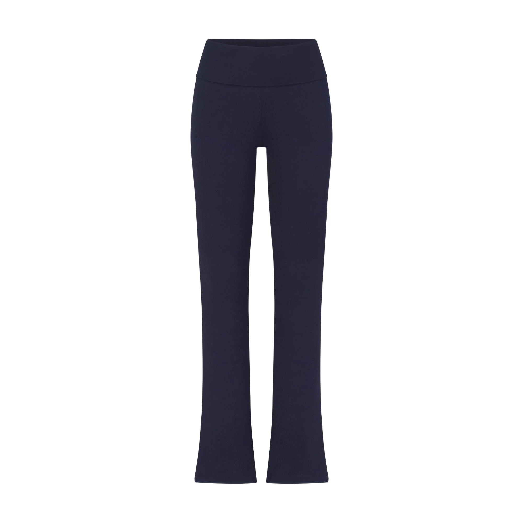 COTTON JERSEY FOLDOVER PANT | NAVY FLAT ON A WHITE BACKGROUND | FLT