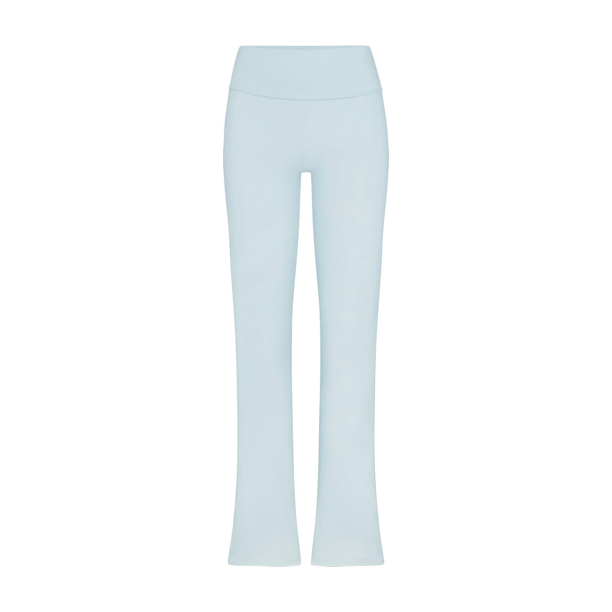 COTTON JERSEY FOLDOVER PANT | OPAL FLAT ON A WHITE BACKGROUND | FLT