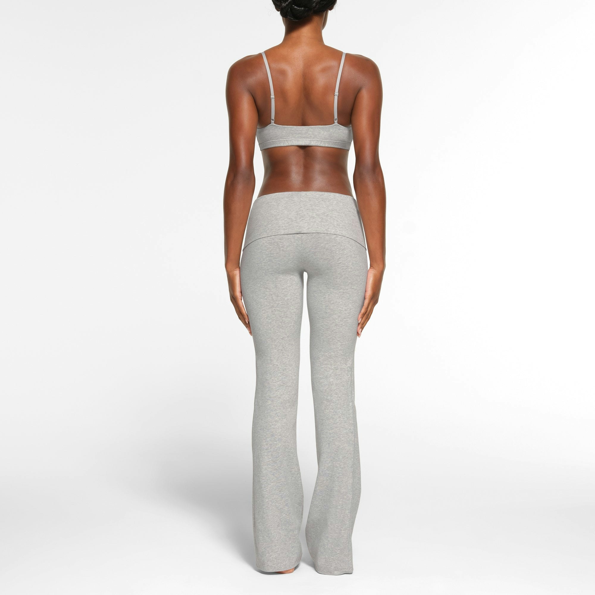 COTTON JERSEY FOLDOVER PANT | LIGHT HEATHER GREY