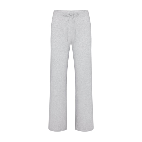 COTTON JERSEY STRAIGHT LEG PANT LAYS FLAT ON A WHITE BACKGROUND | FLT