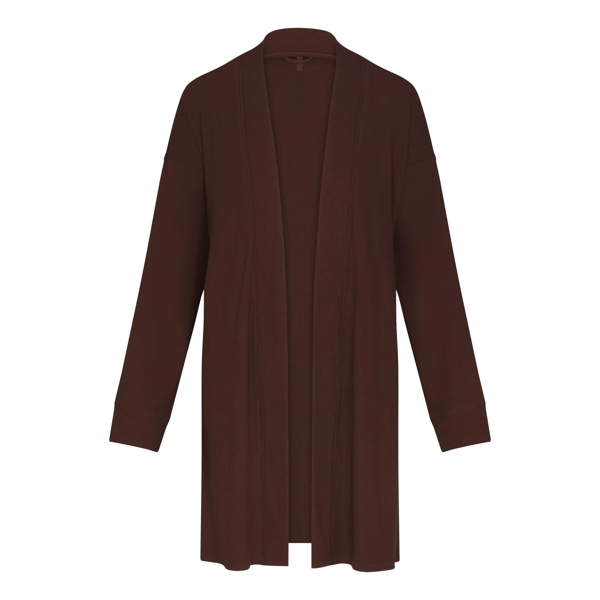 SOFT LOUNGE ROBE | COCOA FLAT ON A WHITE BACKGROUND | FLT