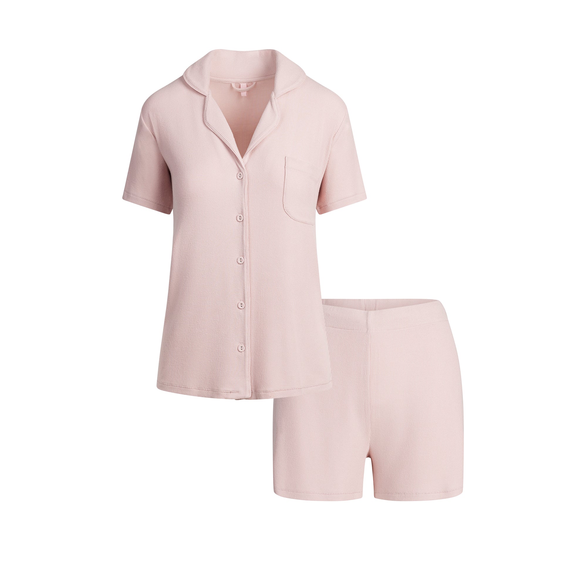 SOFT LOUNGE SHORT SLEEP SET | MORGANITE FLAT ON A WHITE BACKGROUND | FLT