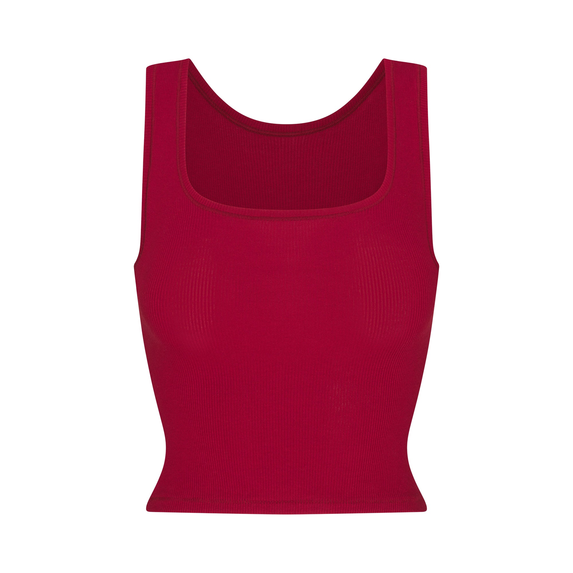 COTTON RIB TANK | BRICK FLAT ON A WHITE BACKGROUND | FLT