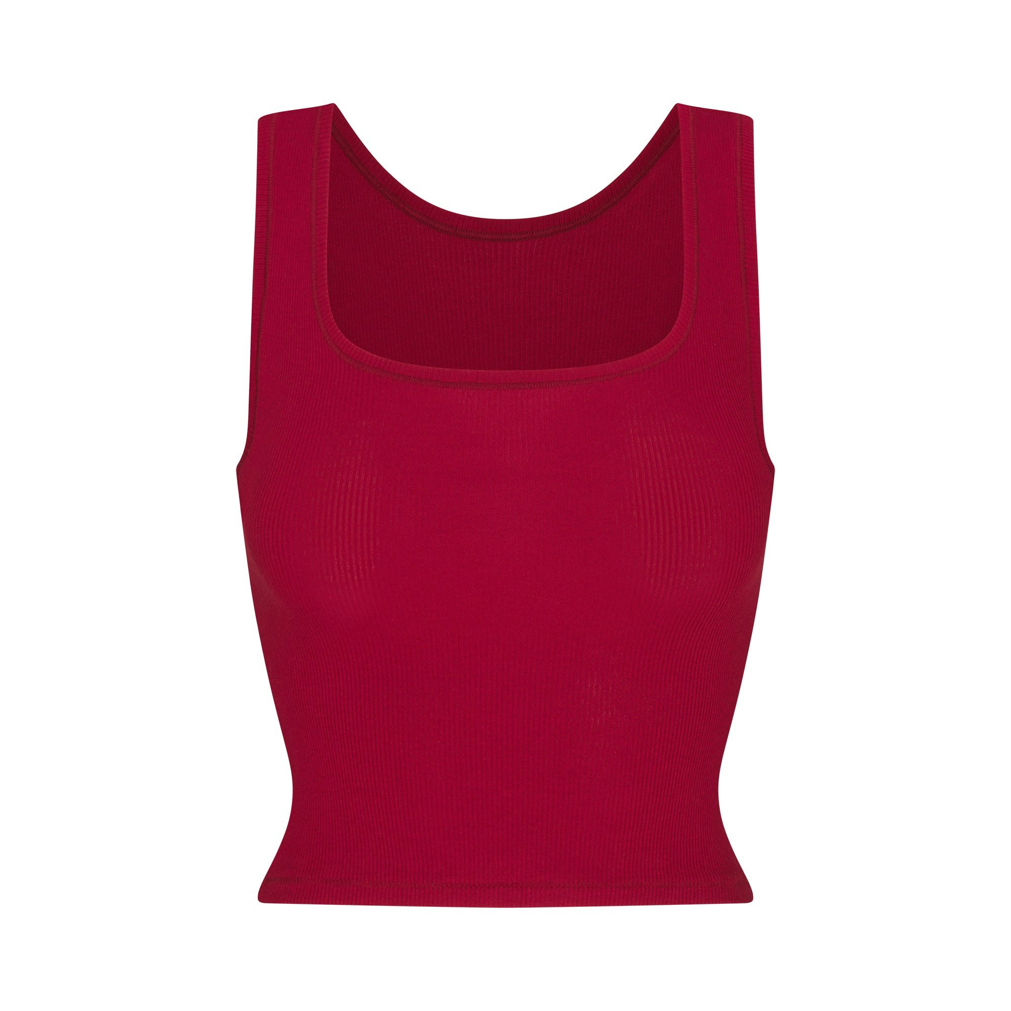 COTTON RIB TANK | BRICK FLAT ON A WHITE BACKGROUND | FLT