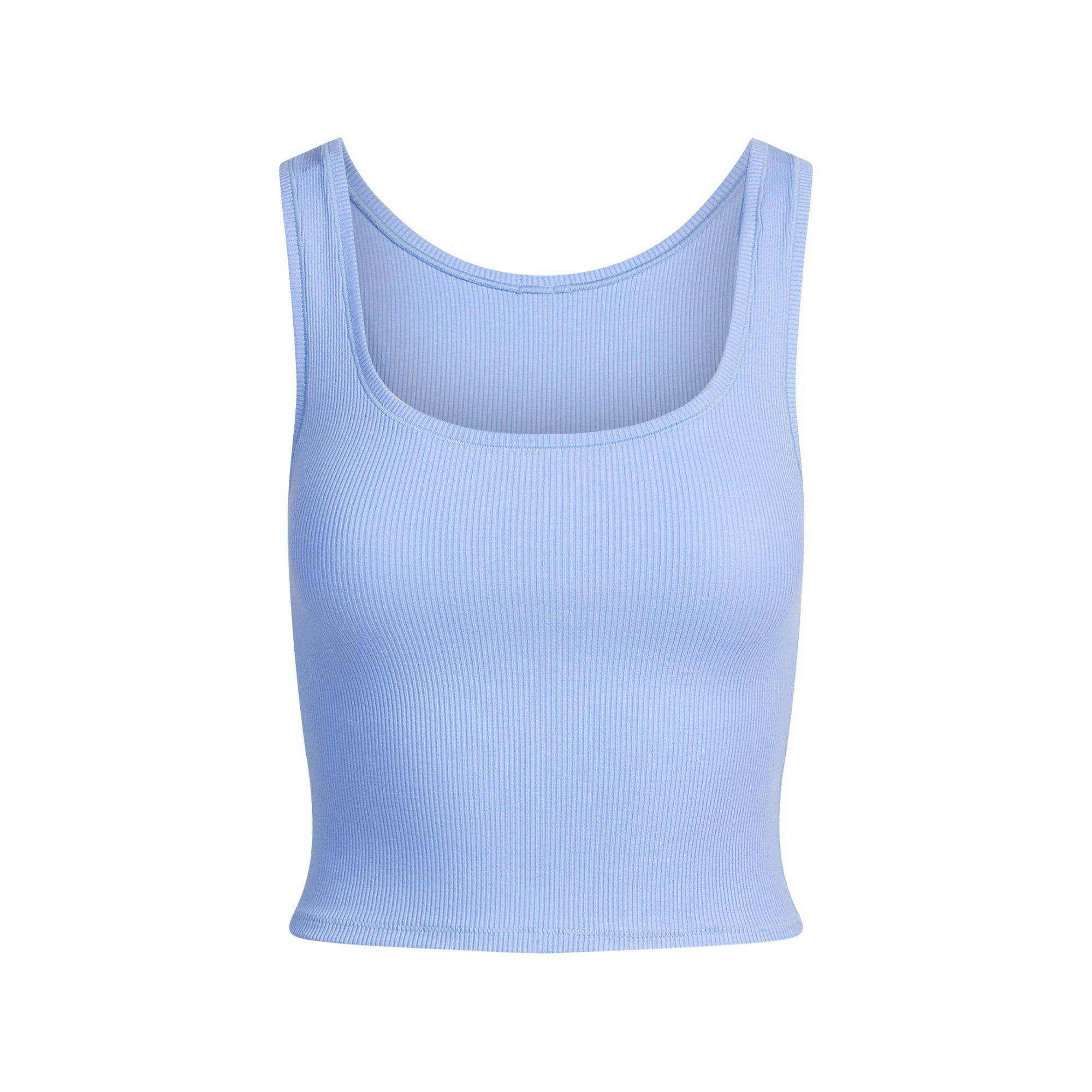 COTTON RIB TANK | BLUE VIOLET FLAT ON A WHITE BACKGROUND | FLT