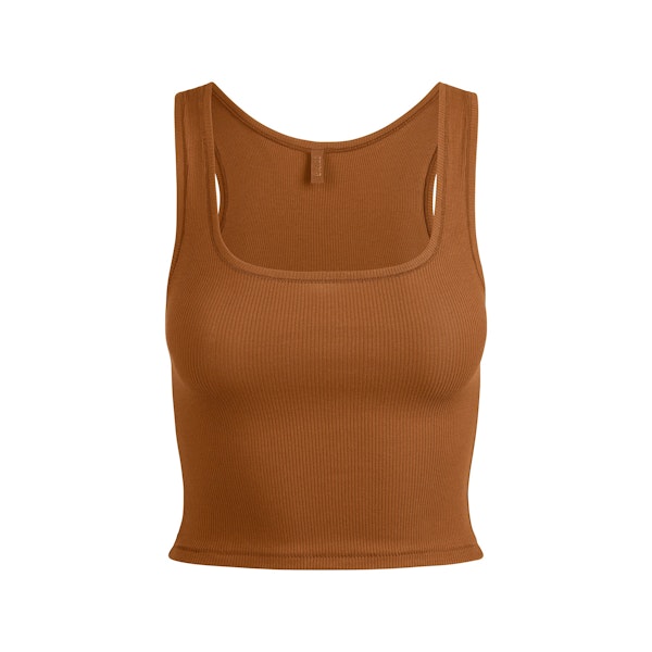 COTTON RIB TANK | CHAI FLAT ON A WHITE BACKGROUND | FLT