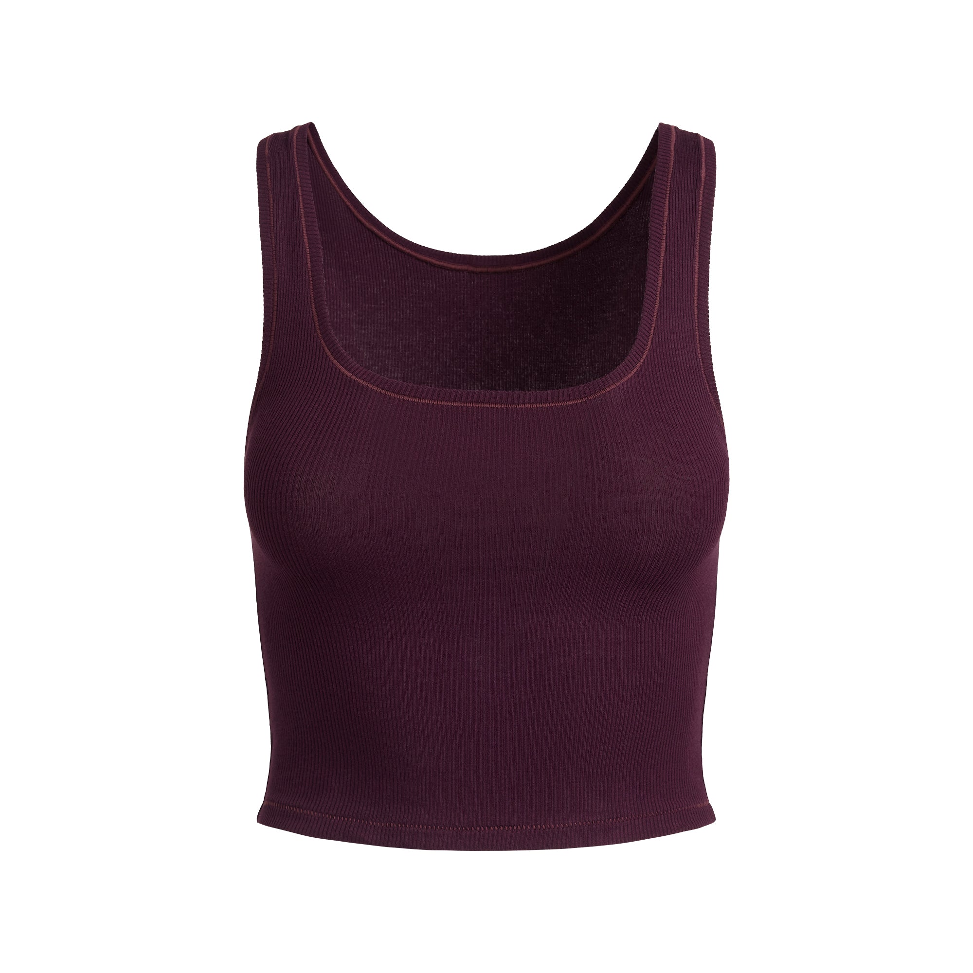 COTTON RIB TANK | CURRANT FLAT ON A WHITE BACKGROUND @ | FLT